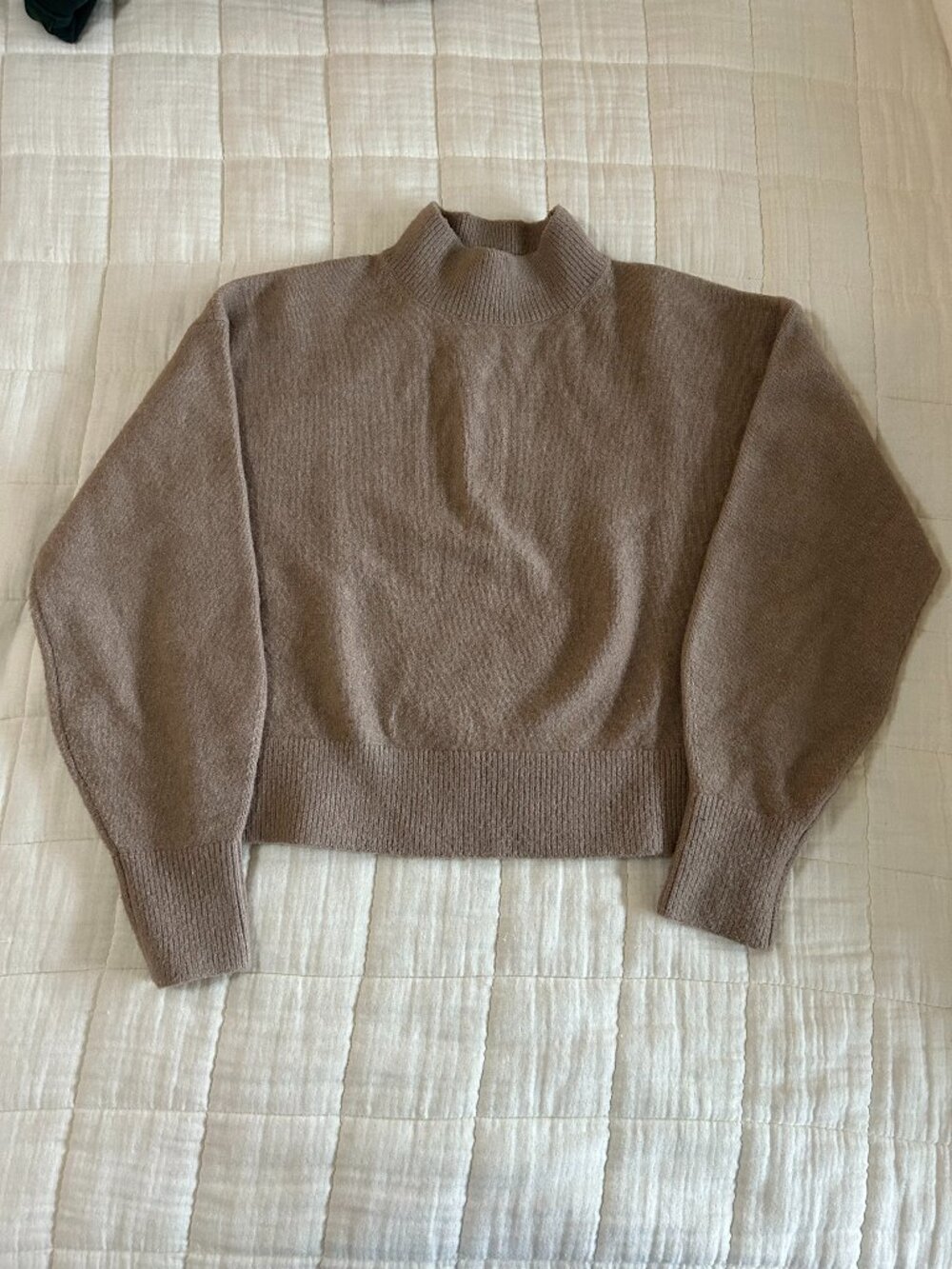 & Other Stories Taupe Mockneck Sweater